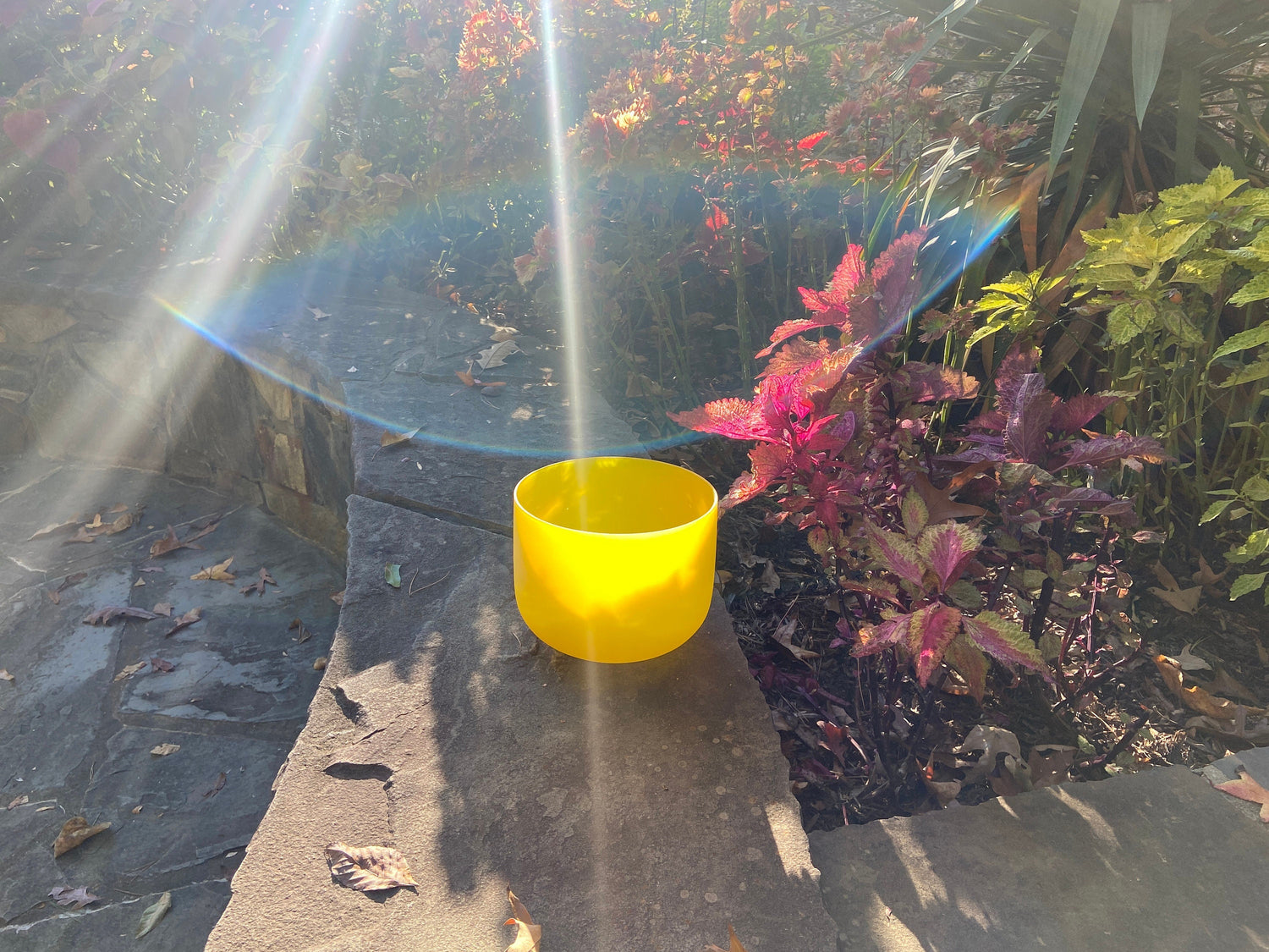 432Hz 8” Solar Plexus Chakra E Note 99.9% Quartz Crystal Singing Bowl - 5 Cents Perfect Pitch - Frosted Yellow, O-Ring, Mallet