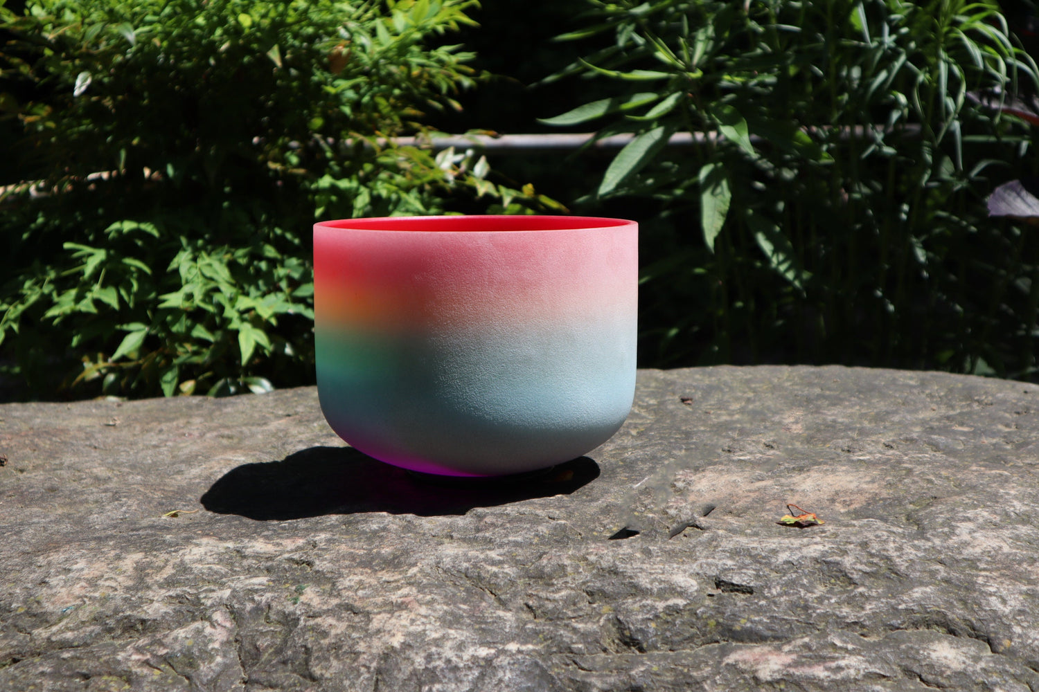 432hz Rainbow 8" Crystal Singing Bowl, Flower of Life Carry Bag, O-Ring, Mallet - Gift For Her