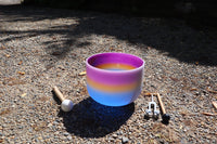 528 Hz Starlight Bowl - 8” Crystal Singing Bowl And 174 Hz Solfeggio Tuning Fork - 99% Quartz Crystal, Mallet, With Padded Carry Case
