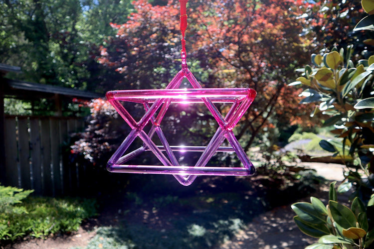 8" Multi-Color Merkabas - Sound Vibration - Musical Instrument With Crystal Striker And Padded Carry Case