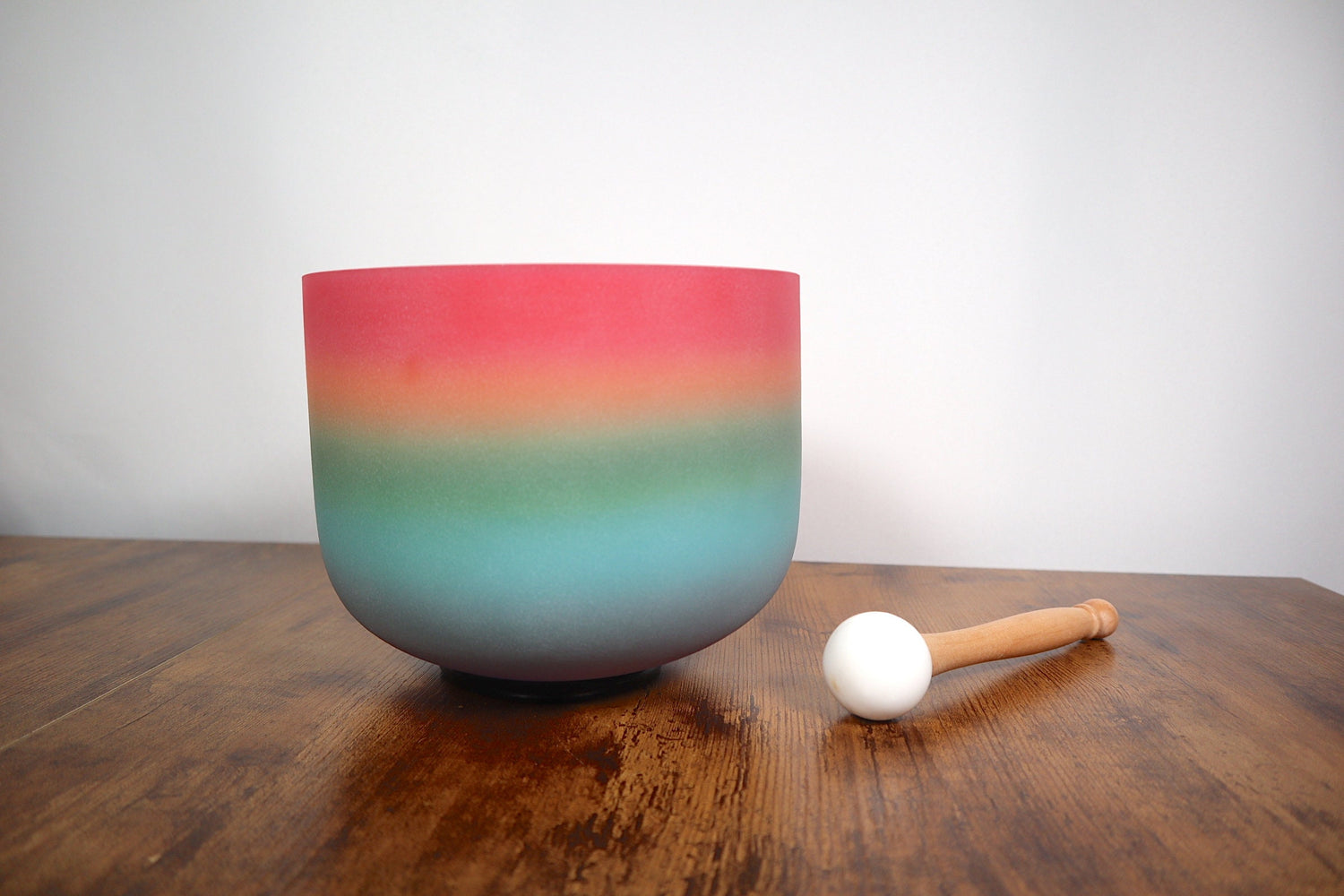 432hz Rainbow 8" Crystal Singing Bowl, Flower of Life Carry Bag, O-Ring, Mallet - Gift For Her