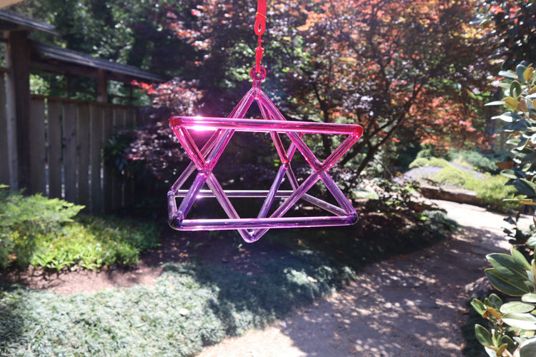 8" Multi-Color Merkabas - Sound Vibration - Musical Instrument With Crystal Striker And Padded Carry Case