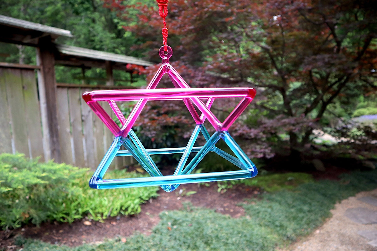 8" Multi-Color Merkabas - Sound Vibration - Musical Instrument With Crystal Striker And Padded Carry Case