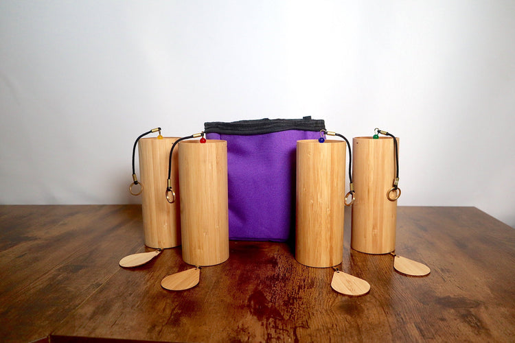 Melody Chimes with Protective Carry Case - 4pc Set of Chimes with Case - Accessory for Windbell Chimes, Sound Vibration