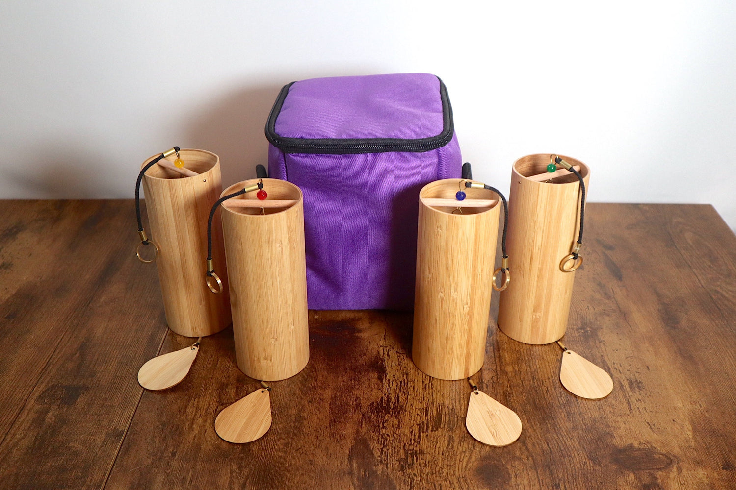 Melody Chimes with Protective Carry Case - 4pc Set of Chimes with Case - Accessory for Windbell Chimes, Sound Vibration