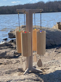 Melody Chimes with Protective Carry Case - 4pc Set of Chimes with Case - Accessory for Windbell Chimes, Sound Vibration