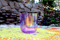 Flower Of Life Heart Chakra Bowl - Premium Clear 8" Crystal Singing Bowl w/ Tuning Fork - 432 Hz Perfect Pitch, Suede Striker, O-Ring, Case