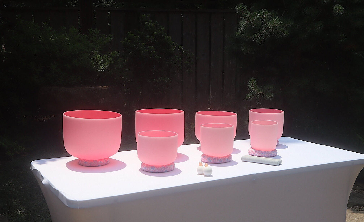 Myriad Melodies' Light Pink Partial Set Perfect Pitch (5 Cents) 432 Hz - 3pc or 4pc - 1 Case, 1 Mallet, 1 Suede Striker