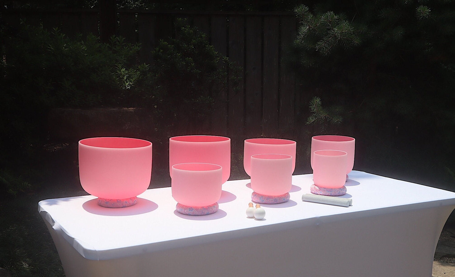 Myriad Melodies' Light Pink Partial Set Perfect Pitch (5 Cents) 432 Hz - 3pc or 4pc - 1 Case, 1 Mallet, 1 Suede Striker