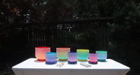 Myriad Melodies' Perfect Pitch (5 Cents) - 432Hz 3pc or 4pc Partial Set - 6-12 Chakra Light Singing Bowls - Case, Mallet, Suede Striker,