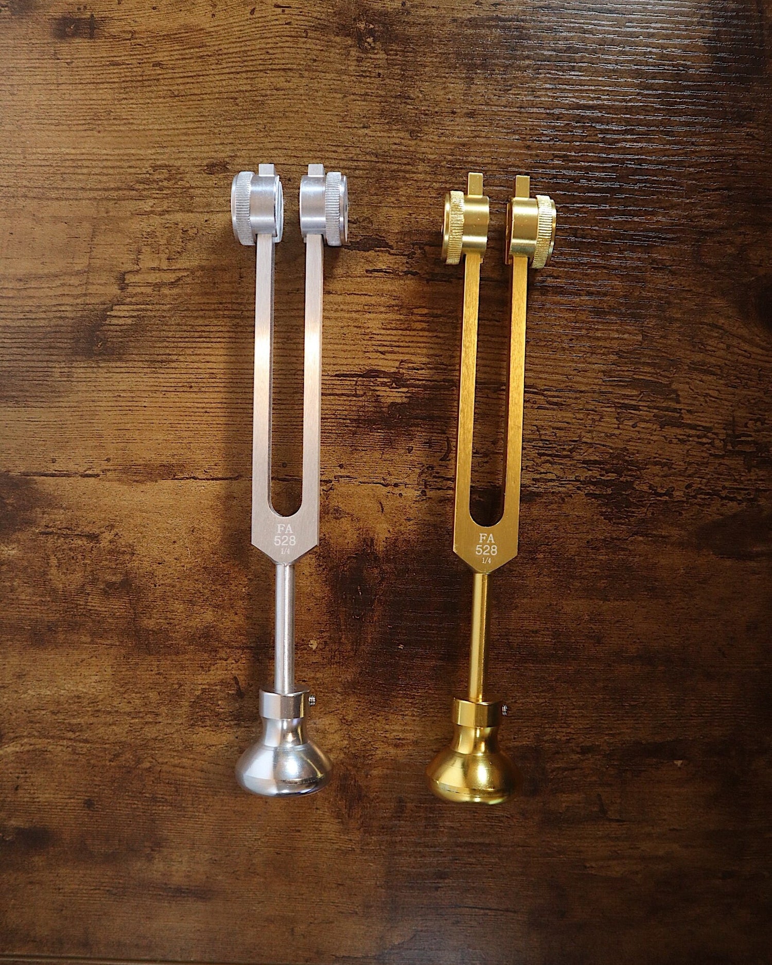 Myriad Melodies' Long Resonance Tuning Forks with Round Attenuator Bundle - Massage, Sound Vibration