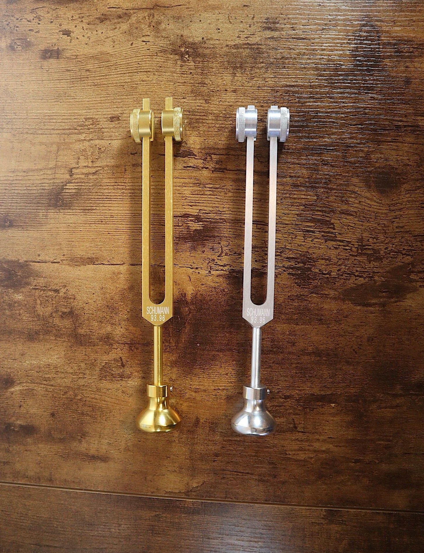 Myriad Melodies' Long Resonance Tuning Fork with Round Attenuator Bundle - Drawstring Pouch and Striker Included, Massage, Sound Vibration