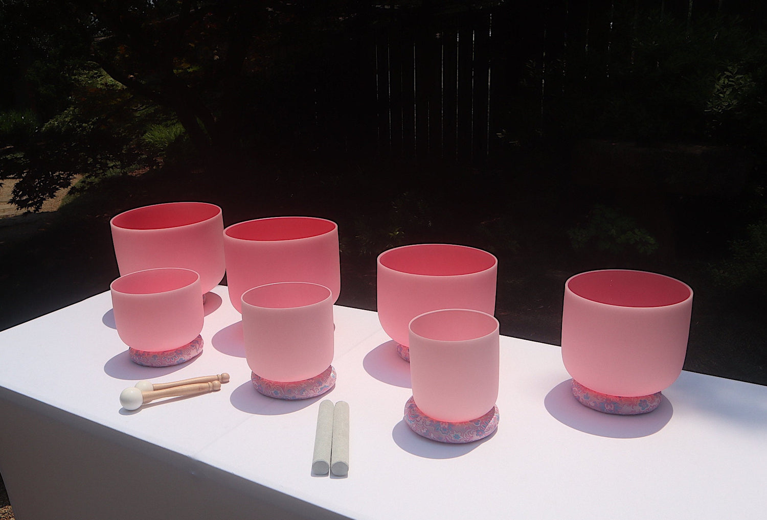 Myriad Melodies' Light Pink Partial Set Perfect Pitch (5 Cents) 432 Hz - 3pc or 4pc - 1 Case, 1 Mallet, 1 Suede Striker