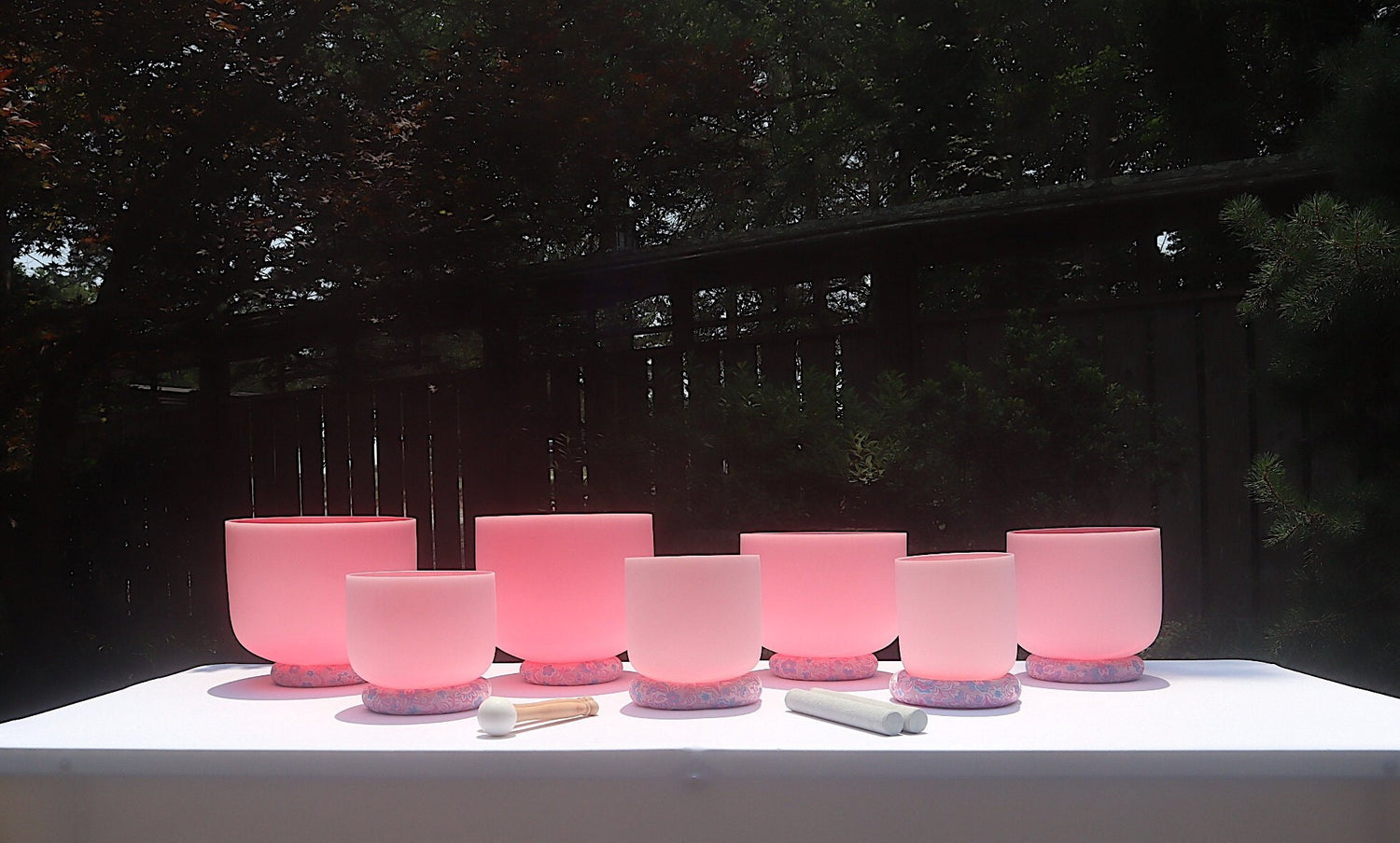 Myriad Melodies' Light Pink Partial Set Perfect Pitch (5 Cents) 432 Hz - 3pc or 4pc - 1 Case, 1 Mallet, 1 Suede Striker