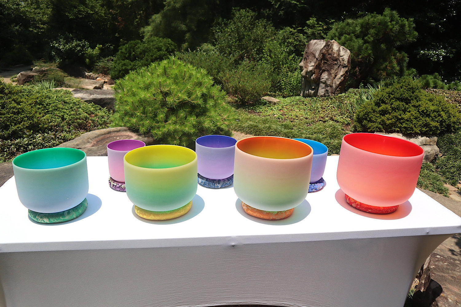 Myriad Melodies' Perfect Pitch (5 Cents) - 432Hz 3pc or 4pc Partial Set - 6-12 Chakra Light Singing Bowls - Case, Mallet, Suede Striker,