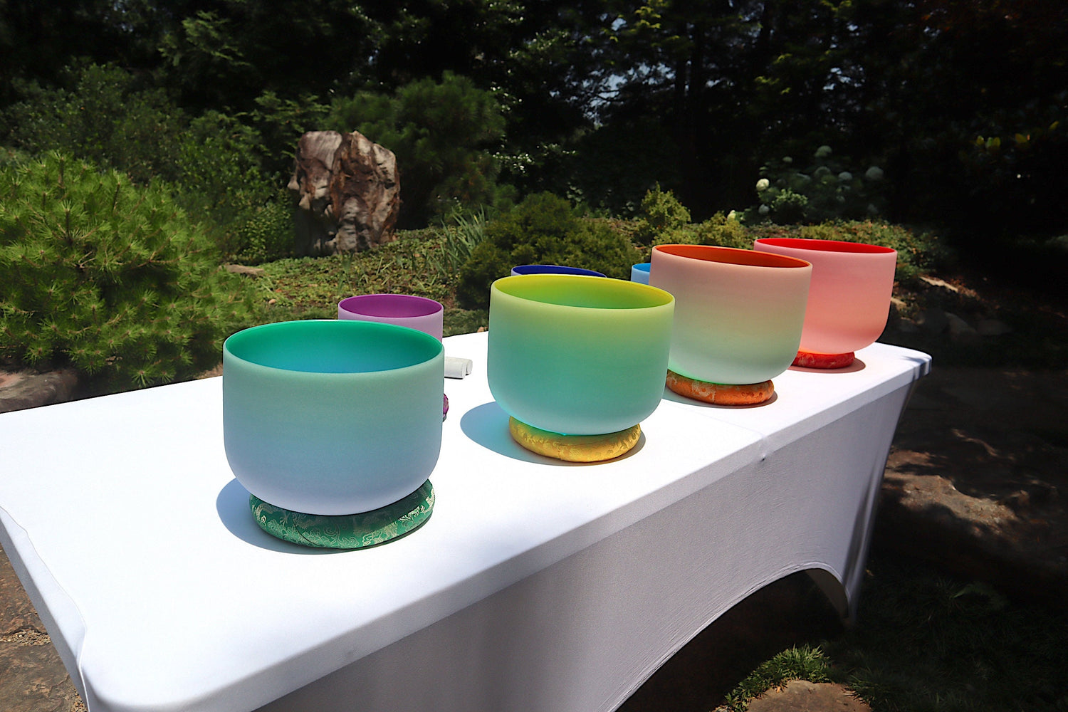 Myriad Melodies' Perfect Pitch (5 Cents) - 432Hz 3pc or 4pc Partial Set - 6-12 Chakra Light Singing Bowls - Case, Mallet, Suede Striker,