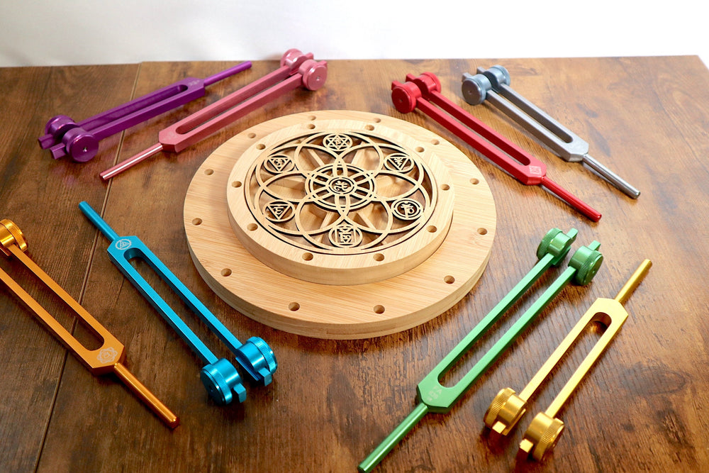 12pc Add-on Holder - Pairs with 10pc Holder - Professionally Crafted Tuning Fork Holder, Sound Vibration