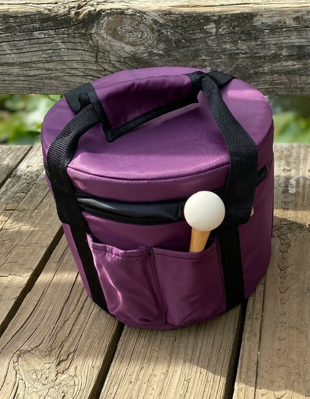 432 Hz 12" Crystal Singing C Note Bowl And Solfeggio With 528 Hz Tuning Fork - 99.99% Quartz Crystal - One Mallet, O-ring, Purple Case