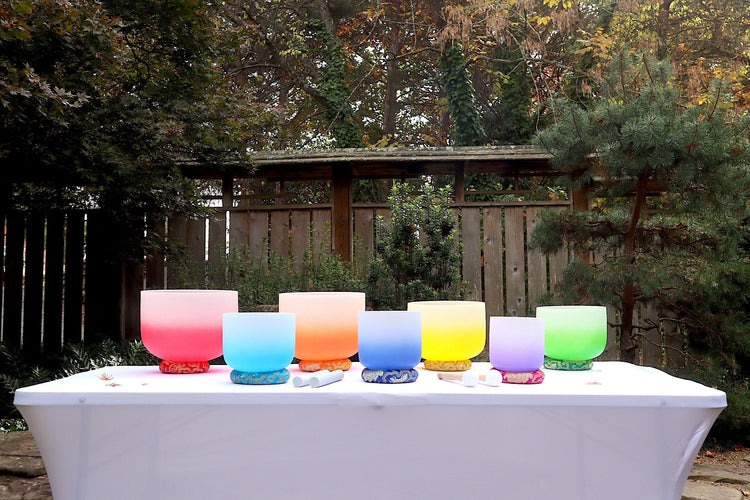 Myriad Melodies' Perfect Pitch (5 Cents) 432 Hz Soft Light Singing Bowl Set - 2 Cases, Cushions, O-Rings, 2 Mallets 2, Suede Strikers