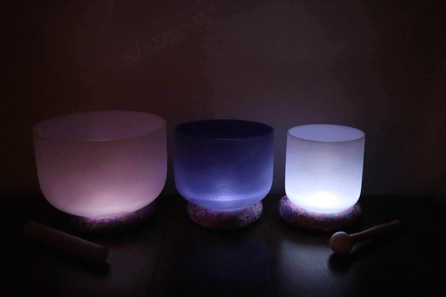 3pc Set - Morganite, Amethyst, Sapphire Gemstone Infused - Perfect Pitch 432Hz - Tuning Fork - Carry Case - Sound Vibration, Biofield