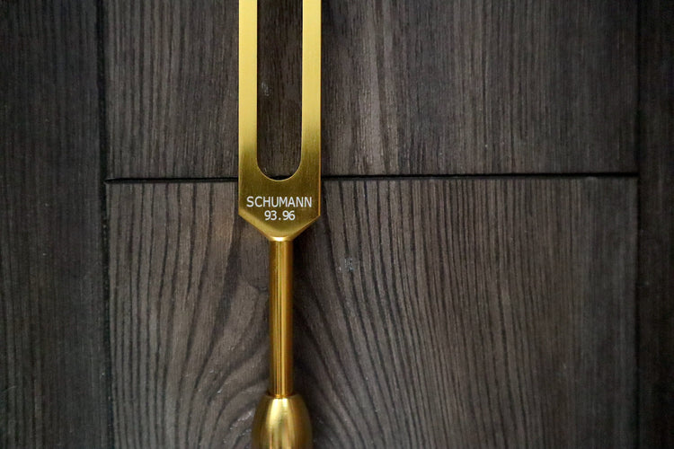 93.96hz Schumann with Attenuator Extender - Custom 10mm Crystal Attenuator Handle - Hematite, Black Onyx, Rose Quartz