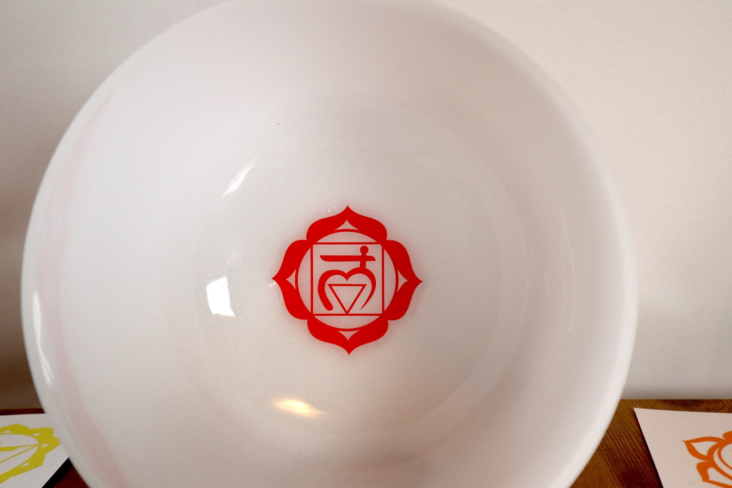 Chakra Engram Decals - Turn Any 8" Frosted White Singing Bowl set Into A Chakra Printed Bowl - Performances, Symbolism, Visualization