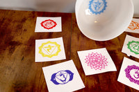 Chakra Engram Decals - Turn Any 8" Frosted White Singing Bowl set Into A Chakra Printed Bowl - Performances, Symbolism, Visualization