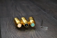 5pc Attenuator Kit - Crystal Attenuator Handle and Beads for Tuning Forks - Rose Quartz, Black Onyx - Meridian Lines, Massage, Biofield