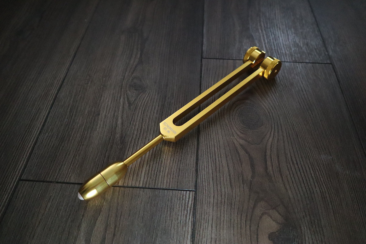 Schumann 93.96 Hz Tuning Fork - Schumann Resonance - Sound Vibration, Energy Vibration - Attenuator Handle Extender with 10mm Crystal