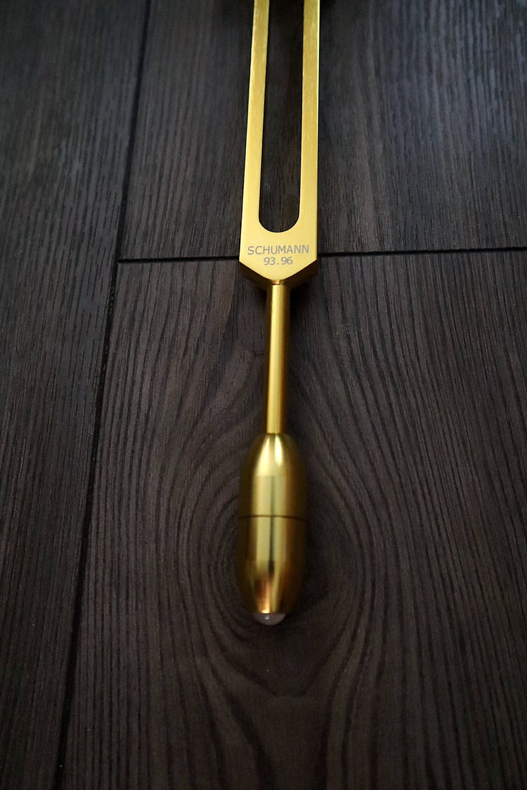 93.96hz Schumann with Attenuator Extender - Custom 10mm Crystal Attenuator Handle - Hematite, Black Onyx, Rose Quartz