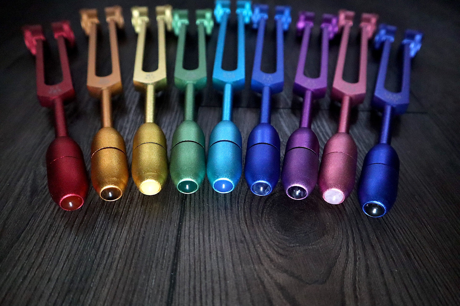 Myriad Melodies' Professionally Tuned .25 9pc Solfeggio - Weighted Set Of All 9 Solfeggio Frequencies Best Tuning Forks For - Biofield