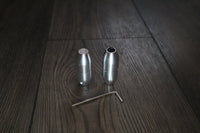 432 Hz and 528 Hz Silver Weighted Solfeggio Set Best Tuning Forks for Vibration - Attenuator Handle Extensions with 10mm Crystal