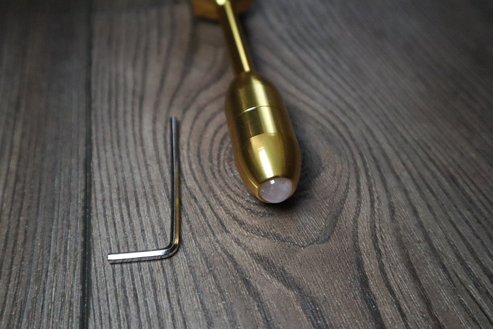Myriad Melodies' Unweighted Earth Star 68.05 Hz Tuning Fork - Vibration, Grounding, Biofield - Attenuator Handle Extender with 10mm Crystal