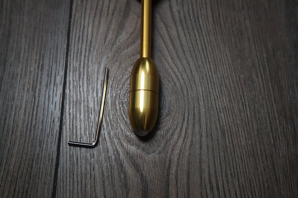 Gold Finish 174 Hz and 528 Hz Solfeggio Set Best Tuning Forks for Vibration - Attenuator Handle Extender with 10mm Crystal