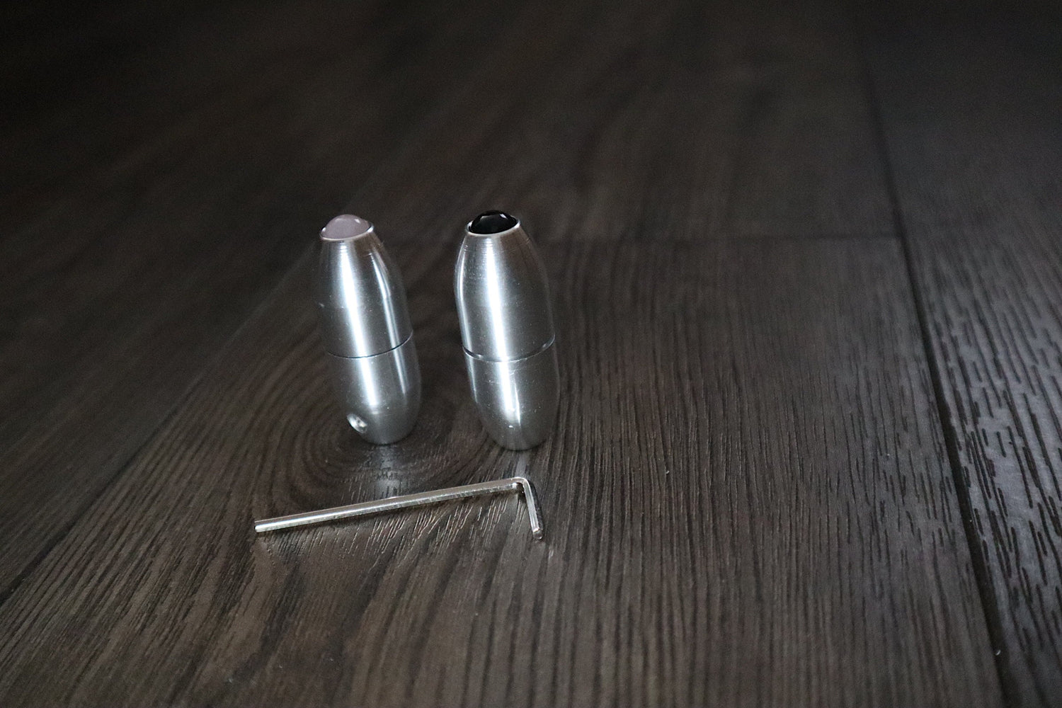 Weighted 174 Hz and 528 Hz Pair Silver Weighted anodized aluminum Tuning Forks - Attenuator Handle Extender with 10mm Crystal