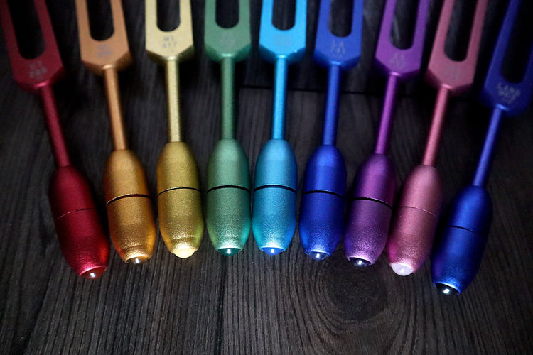 Myriad Melodies' Professionally Tuned .25 9pc Solfeggio - Weighted Set Of All 9 Solfeggio Frequencies Best Tuning Forks For - Biofield