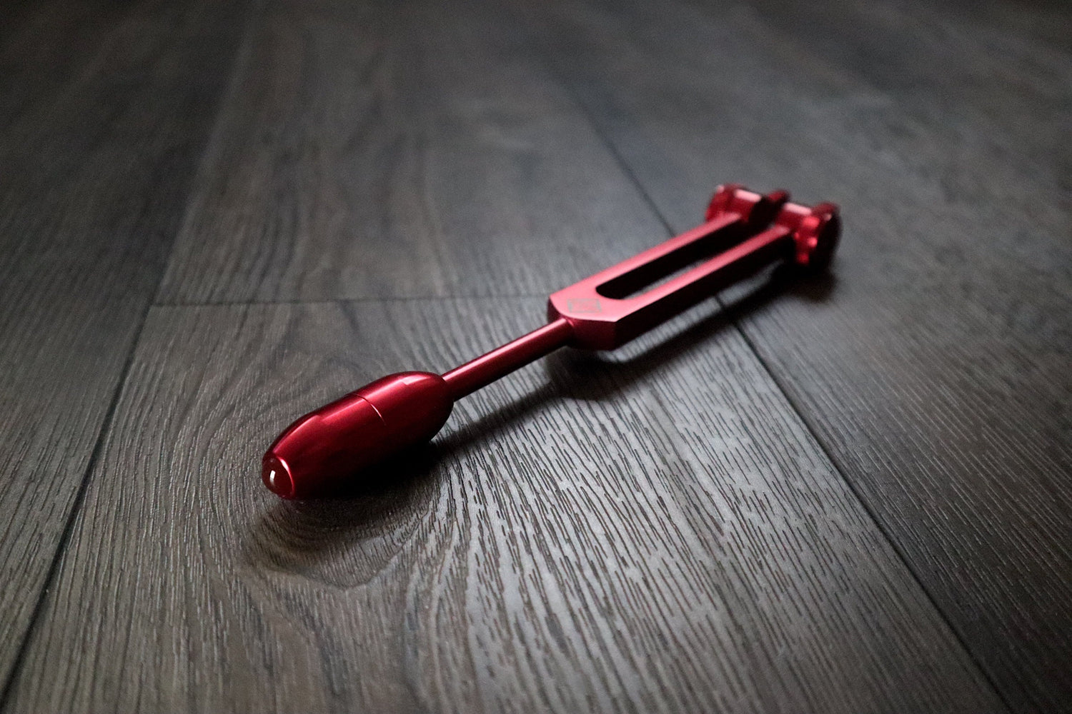 Root Chakra Tuning Fork with Attenuator Extender - Red Carnelian 10mm Crystal Attenuator Handle - Drawstring Pouch and Striker