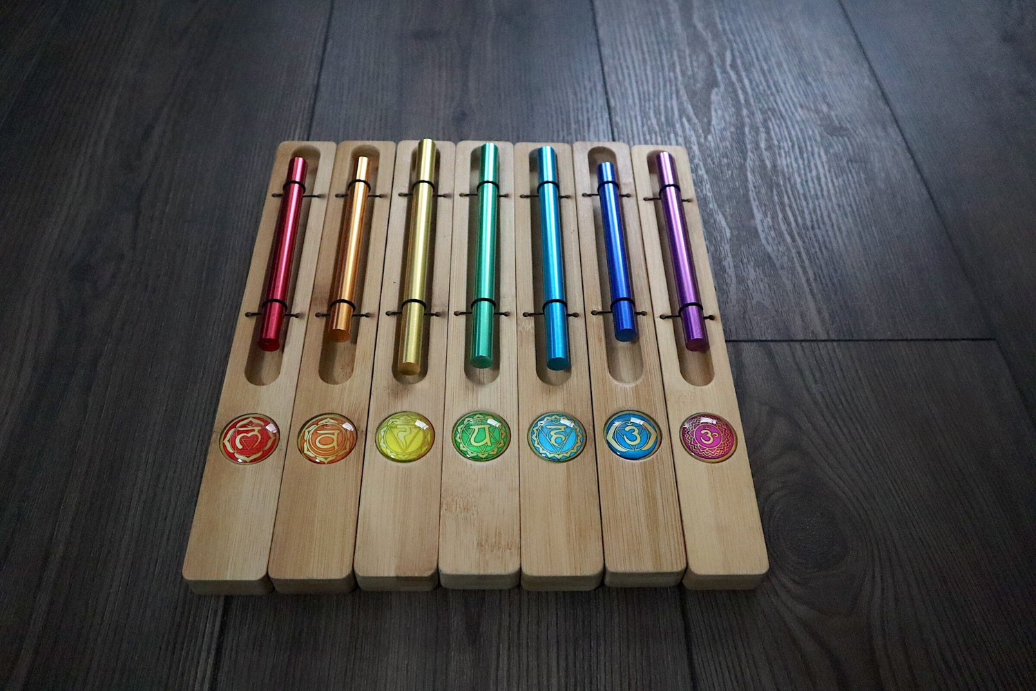 Xenergy Chime Single - Easy to Play Chakra Color Chime Set - Bubble Gum Percussion Stick - Group Events, Joyful Sound, Gift