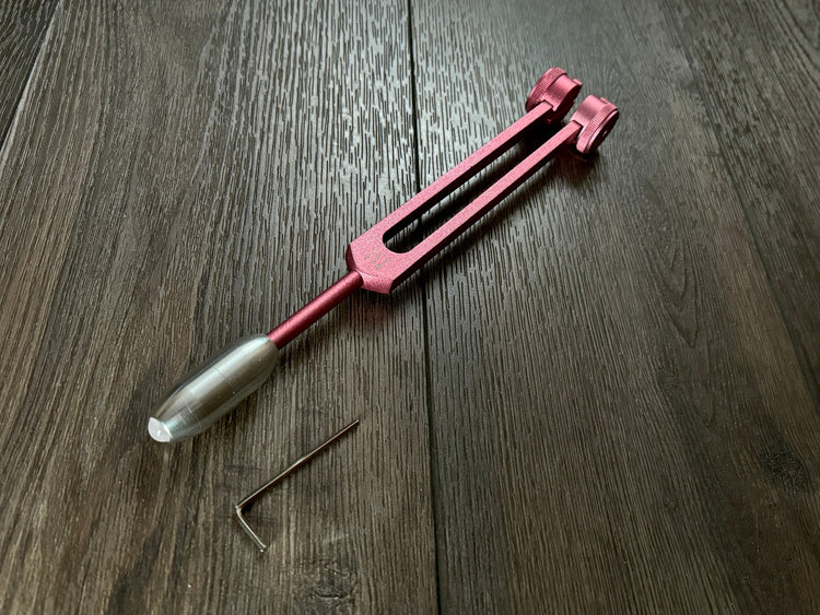 Solfeggio 174 Hz Tuning Fork - Pink - Carry Bag and Striker Included, Sound Vibration, Energy Vibration