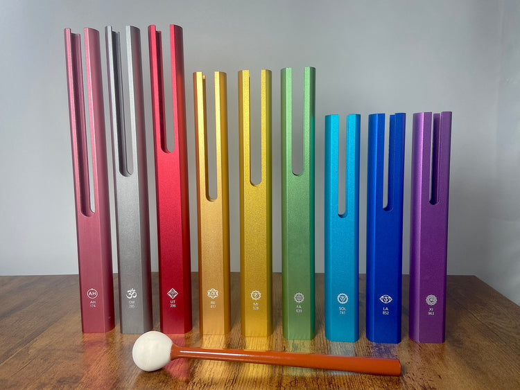 Myriad Melodies' Solfeggio Tubes - 9 Solfeggio Frequencies for Chakra Balance and Alignment - Yoga Class, Energy Work, Qi Gong, Meditation