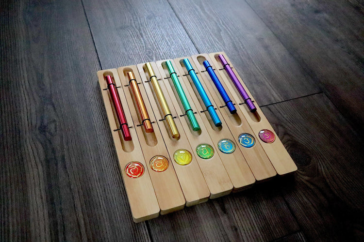 Xenergy Chime Single - Easy to Play Chakra Color Chime Set - Bubble Gum Percussion Stick - Group Events, Joyful Sound, Gift