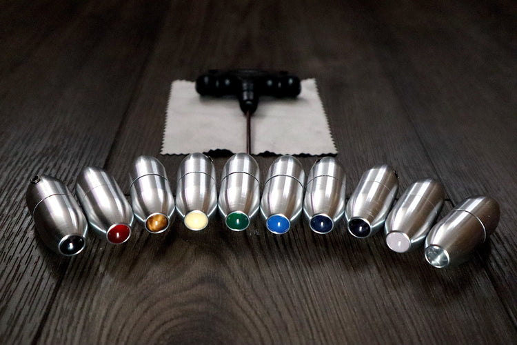 9pc Unweighted Set Of All 9 Solfeggio Frequencies - Silver, Bio-field, Sound Vibration