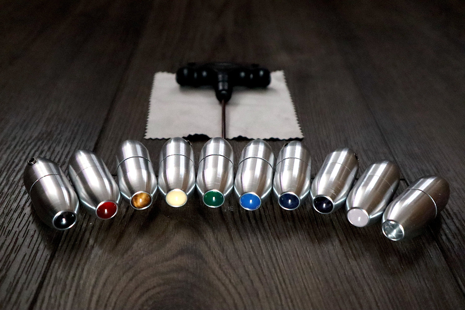 9pc Unweighted Set Of All 9 Solfeggio Frequencies - Silver, Bio-field, Sound Vibration