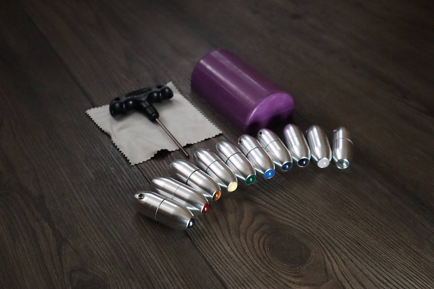 9pc Unweighted Set Of All 9 Solfeggio Frequencies - Silver, Bio-field, Sound Vibration