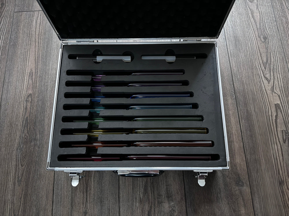 Ultra Smooth 8pc Crystal Tuning Fork - Long Lasting Resonance - 16mm - Metal Carry Case - Crystal Vibration, Premium Offering to Clients