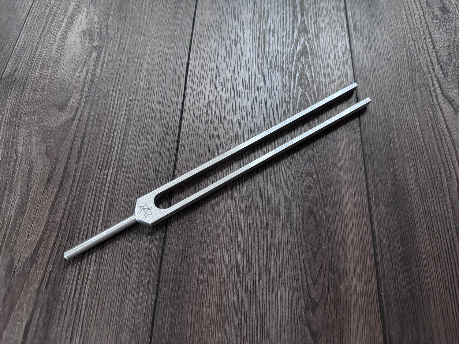 Myriad Melodies' Unweighted Earth Star 68.05 Hz Tuning Fork - Vibration, Grounding, Biofield - Attenuator Handle Extender with 10mm Crystal