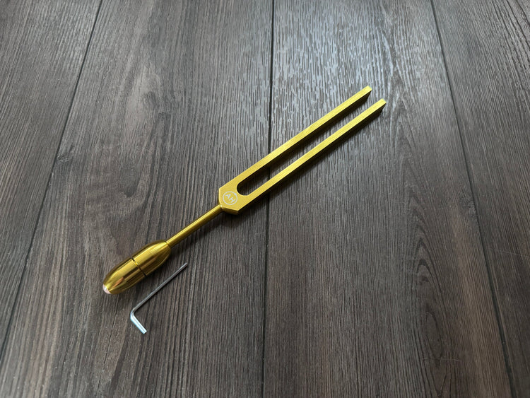 174 Hz Solfeggio Unweighted Tuning Fork For Vibration - Attenuator Extender - Massage, Acupressure, Sound Vibration