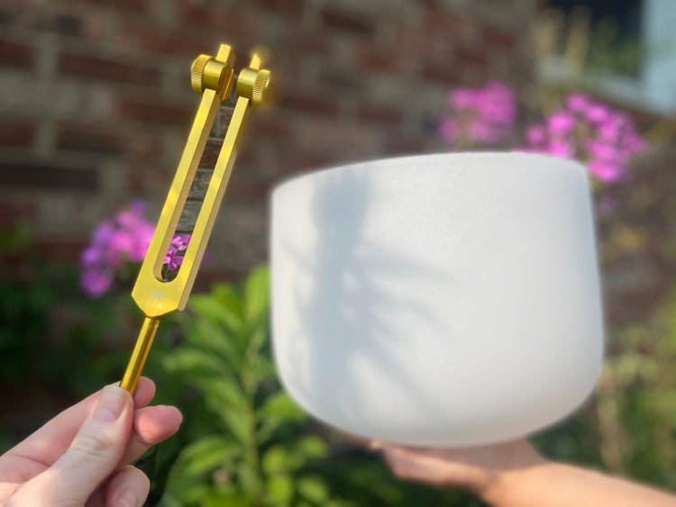 174 Hz Tuning Fork - Carry Bag and Striker, Sound Vibration, Energy Vibration - Attenuator Handle Extender with 10mm Crystal - Biofield