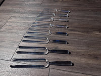 Myriad Melodies' 8pc Crystal Tuning Fork Set - 10mm - Notes CDEFGABC5, Crystal Vibration, Biofield, Sound Vibration