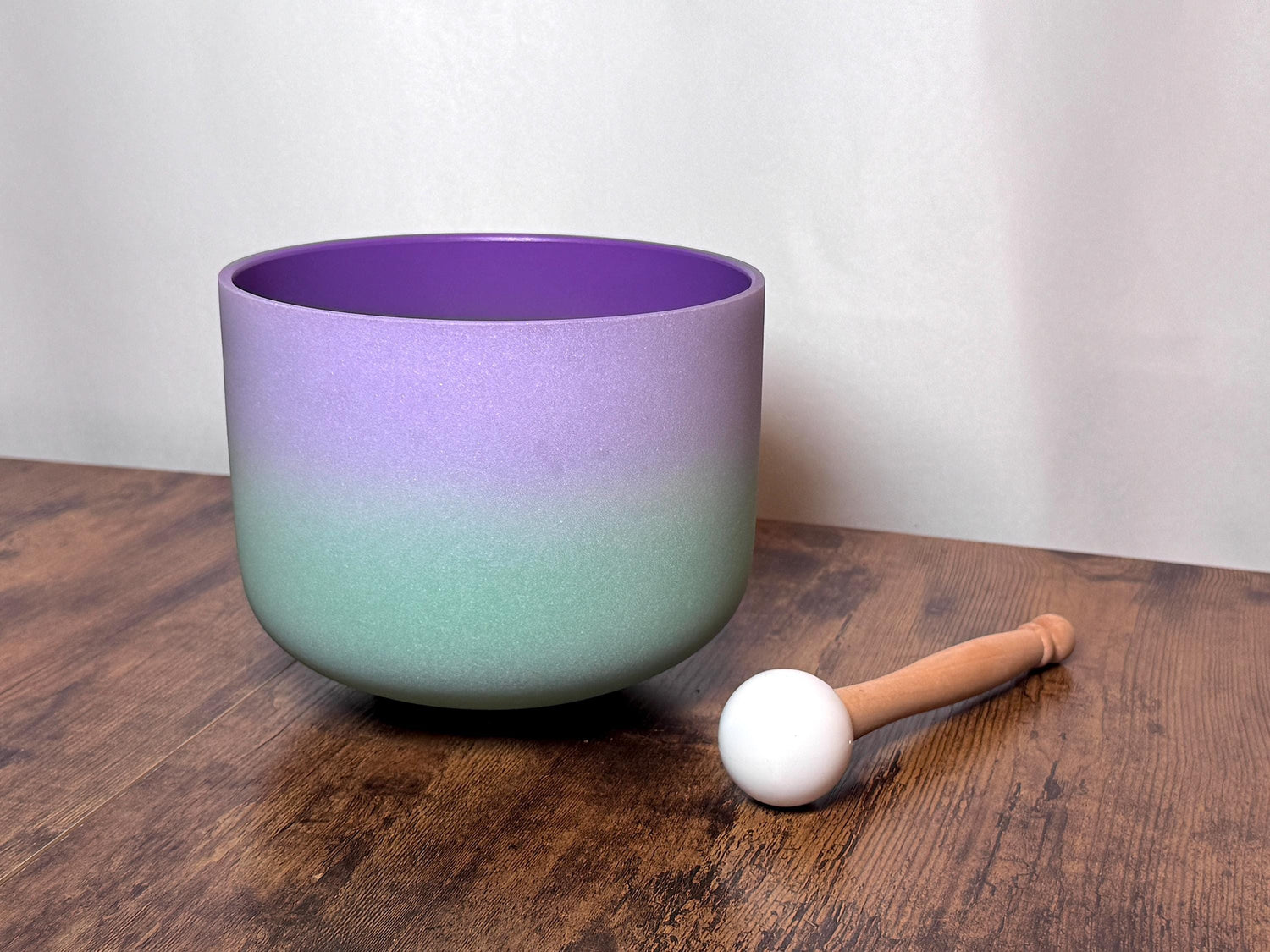 8" Crown Chakra B Note Crystal Singing Bowl - Perfect Pitch 432Hz, 93.96 Schumann Tuning Fork, Carry Bag, Biofield Vibration